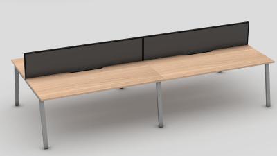 Bench workstation with metal frame