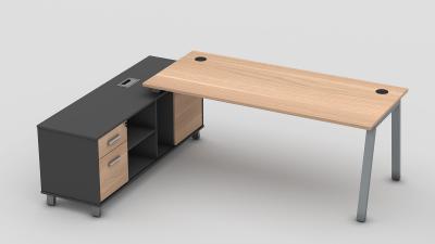 Desk with return cabinet