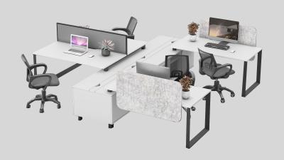 Office workstation in double side cabinet