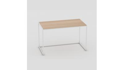 Simple office desk with metal legs