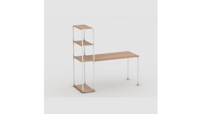 Simple desk with file shelf