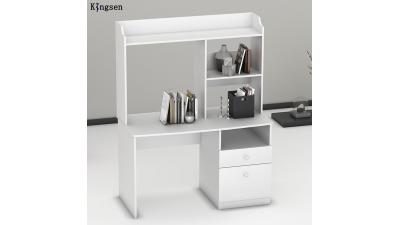 Home computer desk with bookcase
