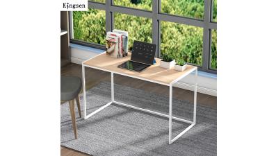 Office desk with white metal legs