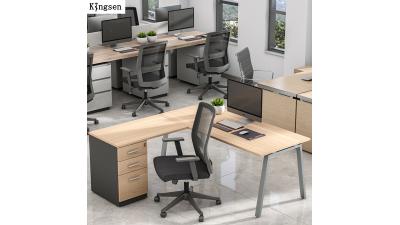 L-shaped workstation office desk with file cabinet home office table China office furniture U-LINNER-WSMLDR1616